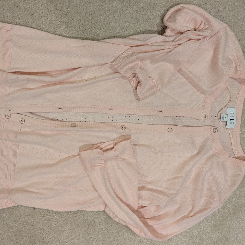 Elle Blush Pink Button-Up Cardigan